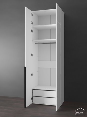 Шкаф с антресолью 800 мм Linnea MHR-2A-3 2450х800х510 (Белый-М 11.1.2) в Каменске-Уральском - kamensk-uralskij.mebel-e96.ru