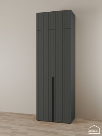 Шкаф с антресолью 800 мм Linnea MHR-2A-3 2450х800х510 (Графит-М 11.1.25) в Каменске-Уральском - kamensk-uralskij.mebel-e96.ru
