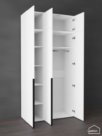 Шкаф с антресолью 1200 мм Linnea MHR-3A-1 2450х1200х510 (Белый-М 11.1.2) в Каменске-Уральском - kamensk-uralskij.mebel-e96.ru