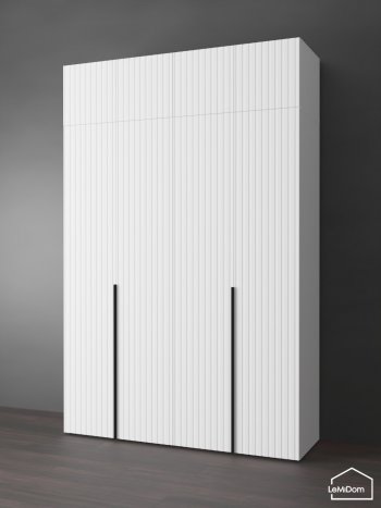 Шкаф с антресолью 1600 мм Linnea MHR-4A-1 2450х1600х510 (Белый-М 11.1.1) в Каменске-Уральском - kamensk-uralskij.mebel-e96.ru