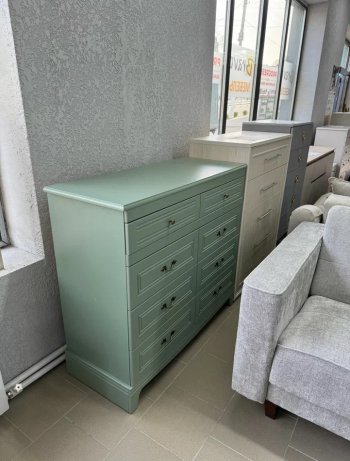 Комод 8 ящиков Лорето, зеленый самшит (БМ) в Каменске-Уральском - kamensk-uralskij.mebel-e96.ru