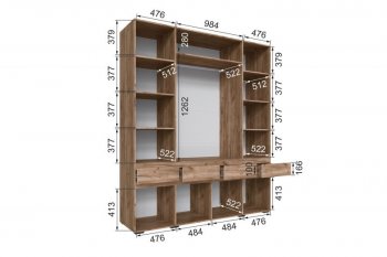 Шкаф 2000 мм Мерида крафт табачный/белый (Микон) в Каменске-Уральском - kamensk-uralskij.mebel-e96.ru