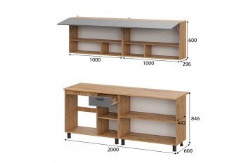 Кухонный гарнитур Монако 2000 мм графит (СВ) в Каменске-Уральском - kamensk-uralskij.mebel-e96.ru