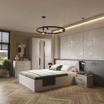 Спальный гарнитур Монако Кашемир (модульный) (БТС) в Каменске-Уральском - kamensk-uralskij.mebel-e96.ru