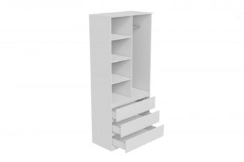 Шкаф 900 мм Мори 900.2 белый высота 2100 мм (ДСВ) в Каменске-Уральском - kamensk-uralskij.mebel-e96.ru