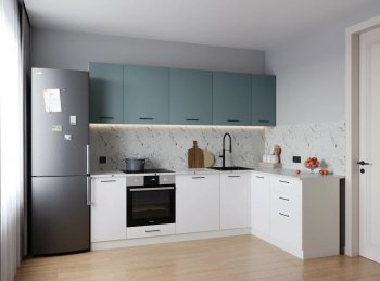 Кухонный гарнитур угловой Ниагара МДФ/ЛДСП 2600*1600 мм (Санвут) в Каменске-Уральском - kamensk-uralskij.mebel-e96.ru