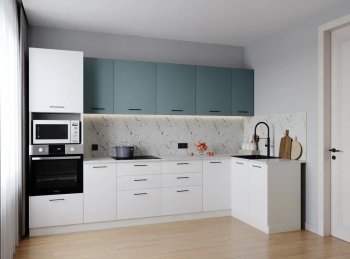 Угловой кухонный гарнитур Ниагара 3200*1400 мм МДФ/ЛДСП Sanvut в Каменске-Уральском - kamensk-uralskij.mebel-e96.ru