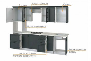 Кухонный гарнитур 3000 мм Николь-1 (Росток) в Каменске-Уральском - kamensk-uralskij.mebel-e96.ru