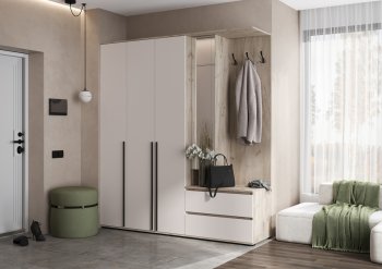 Прихожая Норд+Шкаф 1200, крафт серый/кашемир (Миф) в Каменске-Уральском - kamensk-uralskij.mebel-e96.ru