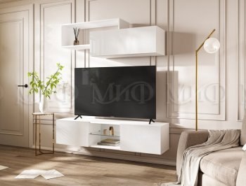 Стенка Норд-1 белый глянец (Миф) в Каменске-Уральском - kamensk-uralskij.mebel-e96.ru