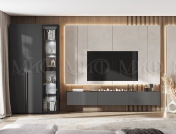 Стенка Норд графит (Миф) в Каменске-Уральском - kamensk-uralskij.mebel-e96.ru