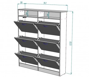 Обувница W17 (ЯАС) в Каменске-Уральском - kamensk-uralskij.mebel-e96.ru