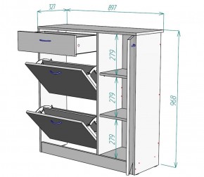 Обувница W35 (ЯАС) в Каменске-Уральском - kamensk-uralskij.mebel-e96.ru