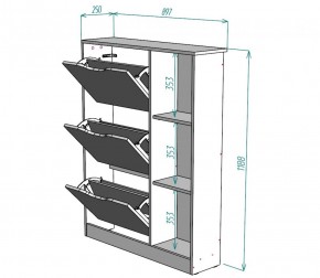 Обувница W38 (ЯАС) в Каменске-Уральском - kamensk-uralskij.mebel-e96.ru