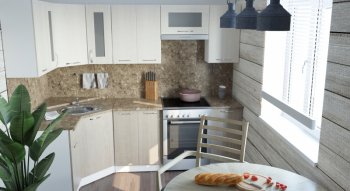 Кухонный гарнитур Ольга оптима 1 1300х2500 мм (Герда) в Каменске-Уральском - kamensk-uralskij.mebel-e96.ru