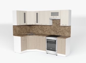 Кухонный гарнитур Ольга оптима 1 1300х2500 мм (Герда) в Каменске-Уральском - kamensk-uralskij.mebel-e96.ru