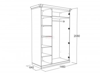 Шкаф 1500 мм Ольга-18 в Каменске-Уральском - kamensk-uralskij.mebel-e96.ru