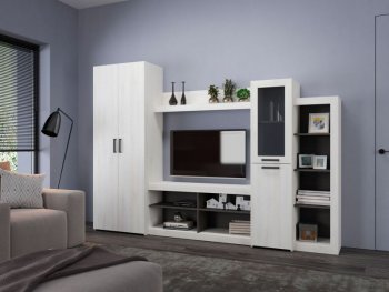 Стенка OSKAR4 сосна белая (Генезис) в Каменске-Уральском - kamensk-uralskij.mebel-e96.ru