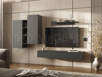 Стенка Оскар комп.2 графит (Миф) в Каменске-Уральском - kamensk-uralskij.mebel-e96.ru