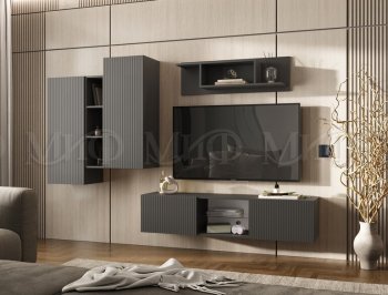 Стенка Оскар графит (Миф) в Каменске-Уральском - kamensk-uralskij.mebel-e96.ru
