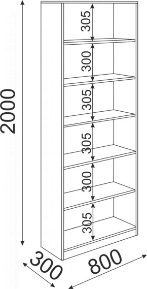 Стеллаж 800 Остин Модуль 08 (Риннер) в Каменске-Уральском - kamensk-uralskij.mebel-e96.ru