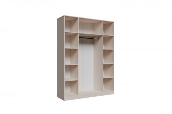 Шкаф 1600 мм Пальма с антресолью, Сатин (ДСВ) в Каменске-Уральском - kamensk-uralskij.mebel-e96.ru