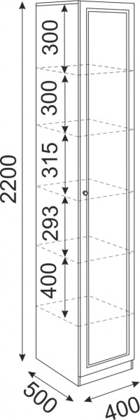 Пенал Беатрис 400 (модуль 4) (Риннер) в Каменске-Уральском - kamensk-uralskij.mebel-e96.ru