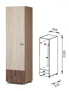 ПМ-13 шкаф для платья Юниор-6 в Каменске-Уральском - kamensk-uralskij.mebel-e96.ru