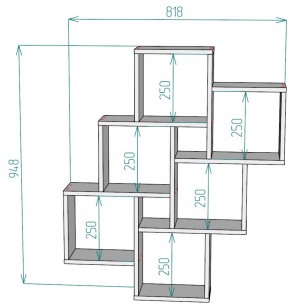 Полка S13 (Графит) в Каменске-Уральском - kamensk-uralskij.mebel-e96.ru