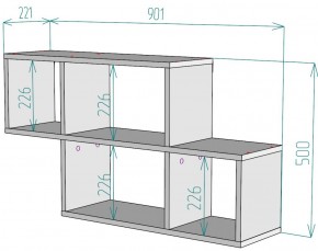 Полка S39 (Белый) в Каменске-Уральском - kamensk-uralskij.mebel-e96.ru