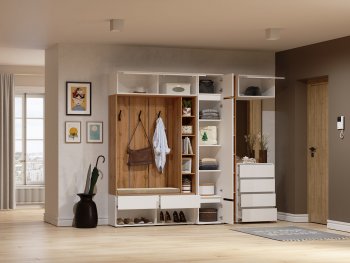 Прихожая Прага модульная, белый (Handis) в Каменске-Уральском - kamensk-uralskij.mebel-e96.ru