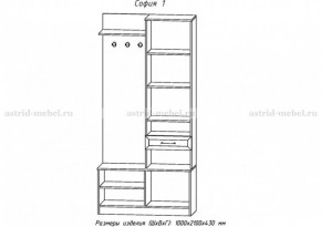 Прихожая София 1 (АстридМ) в Каменске-Уральском - kamensk-uralskij.mebel-e96.ru