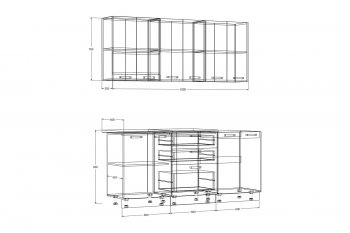 Кухонный гарнитур Рио 1800 мм (Зарон) в Каменске-Уральском - kamensk-uralskij.mebel-e96.ru