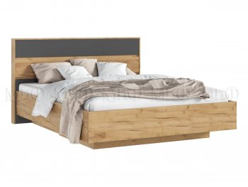 Кровать парящая Роджина с подсветкой, крафт/графит (Миф) в Каменске-Уральском - kamensk-uralskij.mebel-e96.ru