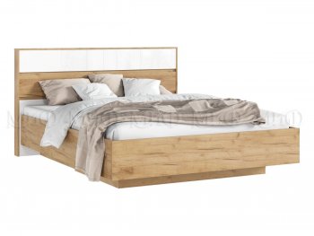 Кровать парящая Роджина с подсветкой, крафт/белый (Миф) в Каменске-Уральском - kamensk-uralskij.mebel-e96.ru