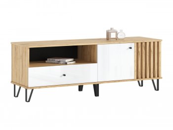 Тумба ТВ (1500) Роджина крафт/белый (Миф) в Каменске-Уральском - kamensk-uralskij.mebel-e96.ru