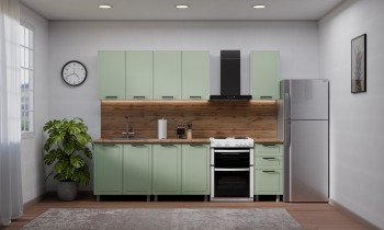 Кухонный гарнитур Ромашка 1600 мм Фисташка (Аленка) в Каменске-Уральском - kamensk-uralskij.mebel-e96.ru