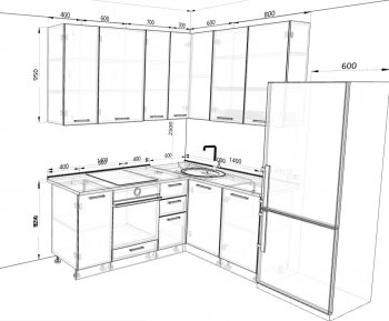 Кухонный гарнитур угловой 2000*1400 мм (Санвут) в Каменске-Уральском - kamensk-uralskij.mebel-e96.ru