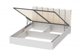 Кровать с подъемным механизмом Шарм (арт.031М1) экокожа Sontex Milk (Диал) в Каменске-Уральском - kamensk-uralskij.mebel-e96.ru | фото