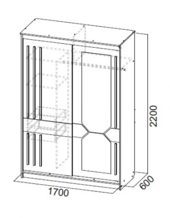 Шкаф-купе №25 1700 мм (СВ) в Каменске-Уральском - kamensk-uralskij.mebel-e96.ru