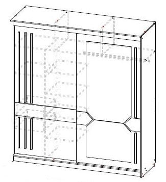 Шкаф-купе № 25 2000 мм (СВ) в Каменске-Уральском - kamensk-uralskij.mebel-e96.ru