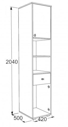 Шкаф комбинированный Омега 18 в Каменске-Уральском - kamensk-uralskij.mebel-e96.ru