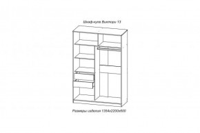 Шкаф-купе ВИКТОРИ-13 Анкор темный в Каменске-Уральском - kamensk-uralskij.mebel-e96.ru