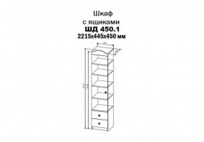 Шкаф-пенал KI-KI 450 мм, ШД450.1 (ДСВ) в Каменске-Уральском - kamensk-uralskij.mebel-e96.ru