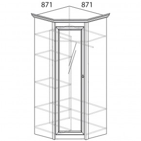 Шкаф угловой Флоренция 641 (Яна) в Каменске-Уральском - kamensk-uralskij.mebel-e96.ru