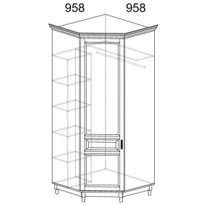 Шкаф угловой Прованс 418 (Яна) в Каменске-Уральском - kamensk-uralskij.mebel-e96.ru