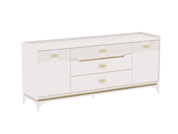 Комод широкий Сиде Белый (СБК) в Каменске-Уральском - kamensk-uralskij.mebel-e96.ru
