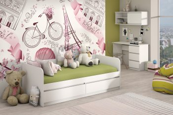 Кровать Соната 900 белый (Зарон) в Каменске-Уральском - kamensk-uralskij.mebel-e96.ru