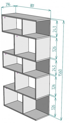 Стеллаж S6 (Белый) в Каменске-Уральском - kamensk-uralskij.mebel-e96.ru