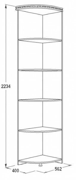 Стеллаж угловой Ольга-13 (400*562) в Каменске-Уральском - kamensk-uralskij.mebel-e96.ru